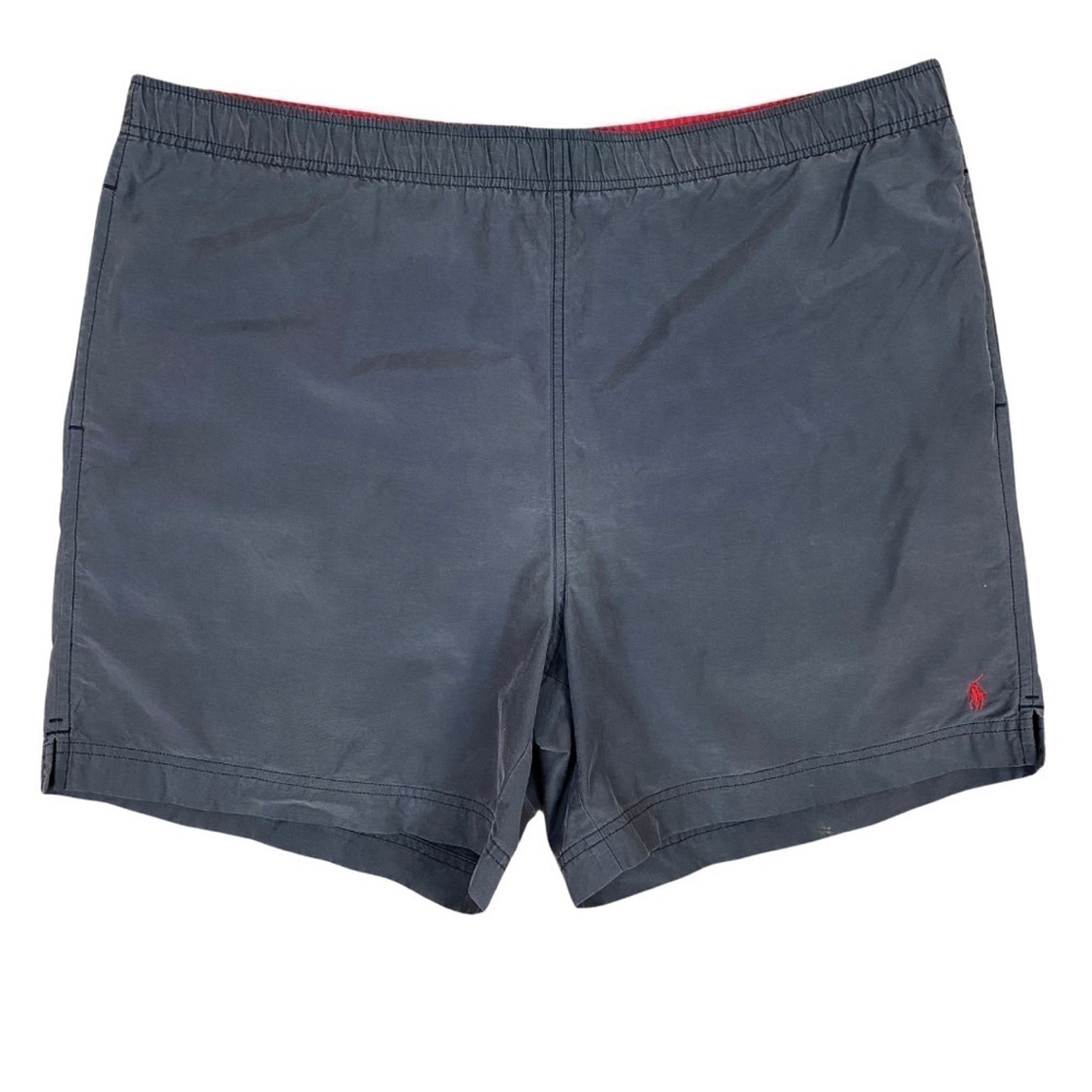 Polo Sport Ralph Lauren Vintage 90's Swim Trunks Gray, Size XL, Drawstring Waist